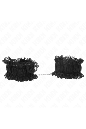 Elastische Handgelenksfesseln aus Spitze Negro von Kink Wrist Restraint kaufen | Fesselliebe