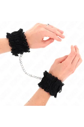 Elastische Handgelenksfesseln aus Spitze Negro von Kink Wrist Restraint