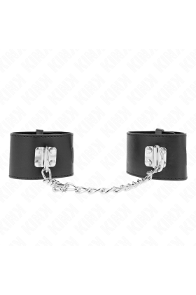 Feste Handgelenkfesseln mit Kette 30 cm und Vorhängeschloss Schwarz 16-23 cm X 5,5 cm von Kink Wrist Restraint kaufen | Fesselliebe