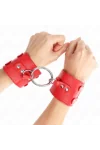 Feste Handgelenkfesseln mit Ring und Nieten verstellbar Rot 17-22 cm X 6,5 cm von Kink Wrist Restraint