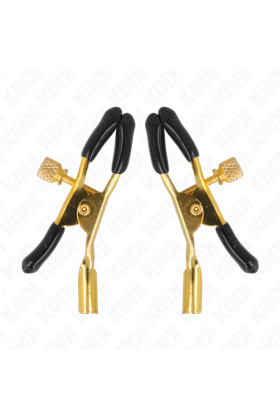 Goldene Nippelklemmen 6 cm von Kink Nipple Grip kaufen | Fesselliebe