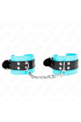 Haken-Handfesseln Blau Pelzgefüttert Verstellbar 20-28 cm X 5,5 cm von Kink Wrist Restraint kaufen | Fesselliebe