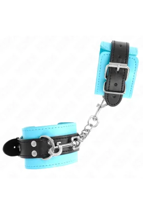 Haken-Handfesseln Blau Pelzgefüttert verstellbar 20-28 cm X 5,5 cm von Kink Wrist Restraint