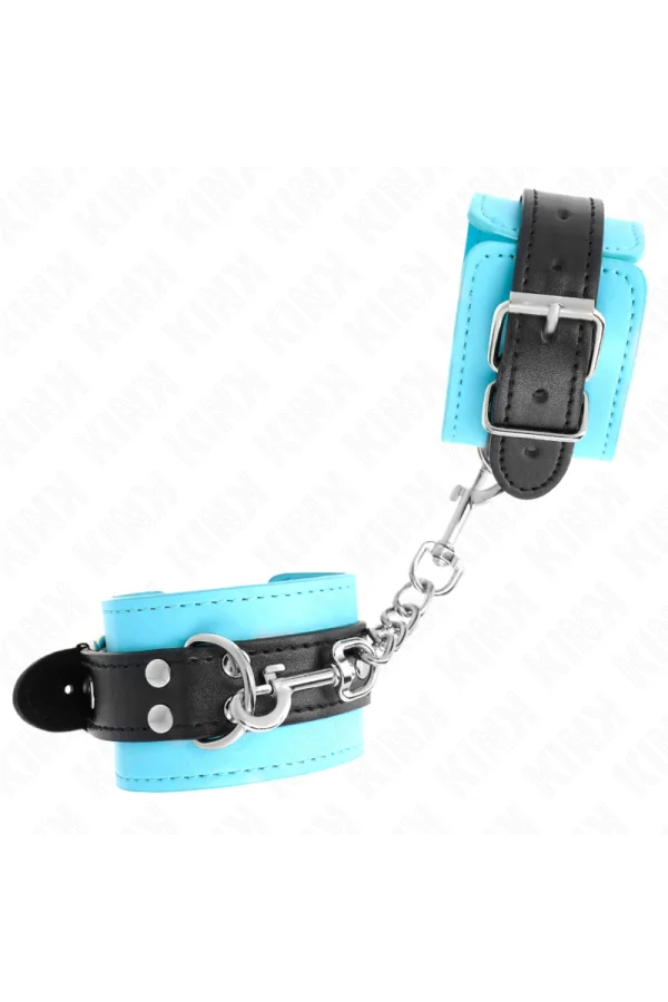 Haken-Handfesseln Blau Pelzgefüttert verstellbar 20-28 cm X 5,5 cm von Kink Wrist Restraint