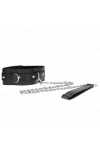 Halsband mit Gürtel 65 cm mit Riemen Schwarz 54 X 4,5 cm von Kink Collar & Gag