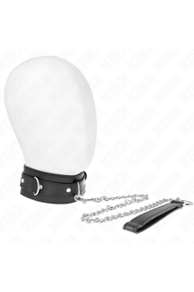 Halsband mit Gürtel 65 cm mit Riemen Schwarz 54 X 4,5 cm von Kink Collar & Gag kaufen | Fesselliebe