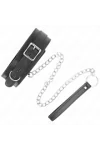 Halsband mit Gürtel 65 cm mit Riemen Schwarz 54 X 4,5 cm von Kink Collar & Gag