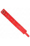 Halsband mit Leine 65 cm mit Einschränkungen Rot 36-42 cm X 5,5 cm von Kink Collar & Gag