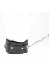 Halsband mit Leine 65 cm mit Einschränkungen Schwarz 36-42 cm X 5,5 cm von Kink Collar & Gag