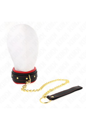 Halsband mit Leine aus Einfacher Stoff, Verstellbar 33-48 cm X 5,7 cm von Kink Collar & Gag kaufen | Fesselliebe