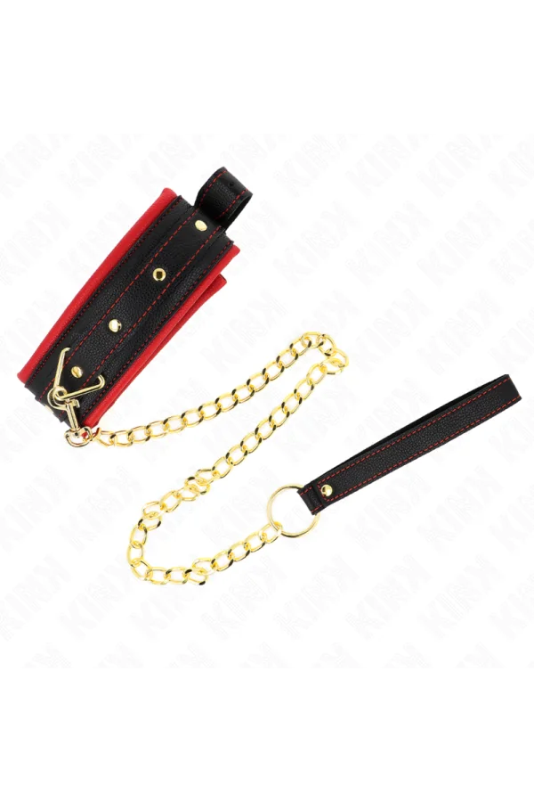 Halsband mit Leine aus Einfacher Stoff, verstellbar 33-48 cm X 5,7 cm von Kink Collar & Gag