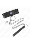 Halskette 65 cm mit Band mit Blauen Diamanten verstellbar 36-43 cm X 5 cm von Kink Collar & Gag