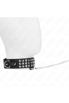 Halskette mit Band 65 cm Glänzend Verstellbar 37-42 cm X 5,3 cm von Kink Collar & Gag kaufen | Fesselliebe
