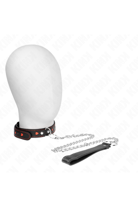 Halskette mit Band 65 cm Herzdetails 52,5 X 2,5 cm von Kink Collar & Gag kaufen | Fesselliebe