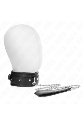 Halskette mit Glänzendem Schnalle-Band 65 cm 48,5 cm X 5,3 cm von Kink Collar & Gag kaufen | Fesselliebe