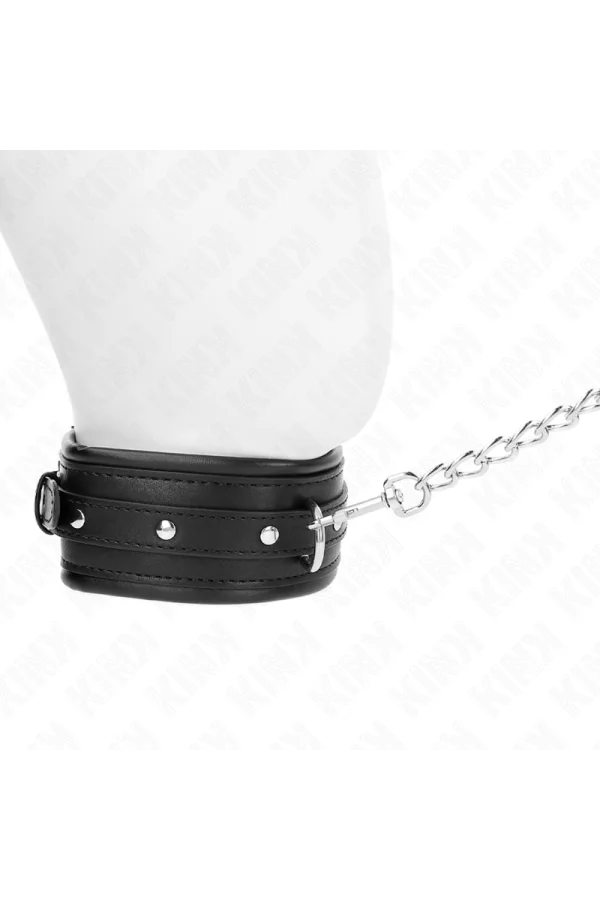 Halskette mit Glänzendem Schnalle-Band 65 cm 48,5 cm X 5,3 cm von Kink Collar & Gag