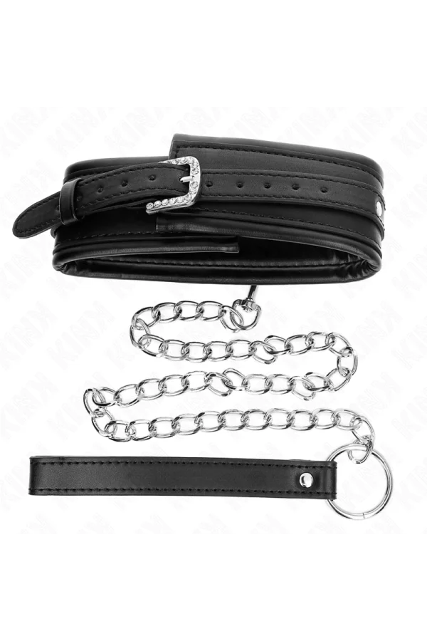 Halskette mit Glänzendem Schnalle-Band 65 cm 48,5 cm X 5,3 cm von Kink Collar & Gag