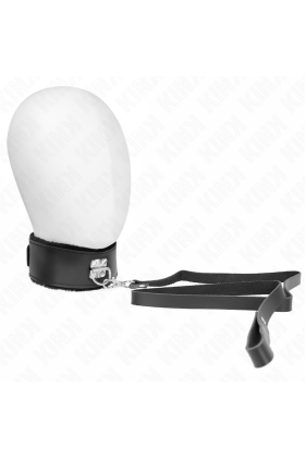Halskette mit Gürtel 116 cm mit Schwarzem Lederband Verstellbar 40-48 cm X 6 cm von Kink Collar & Gag kaufen | Fesselliebe
