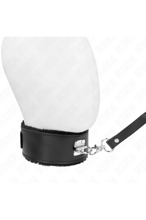 Halskette mit Gürtel 116 cm mit Schwarzem Lederband verstellbar 40-48 cm X 6 cm von Kink Collar & Gag