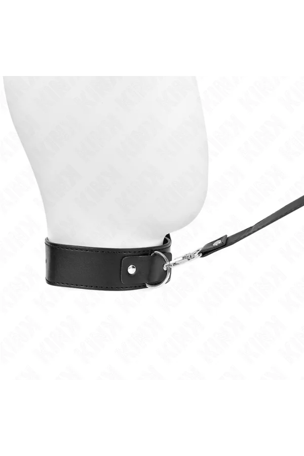 Halskette mit Gürtel 116 cm Schwarz Gurt verstellbar 32-50 cm X 8 cm von Kink Collar & Gag