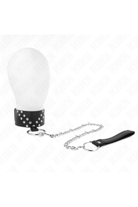 Halskette mit Gürtel 65 cm mit V-Niete Verstellbar 36-43 cm X 5 cm von Kink Collar & Gag kaufen | Fesselliebe