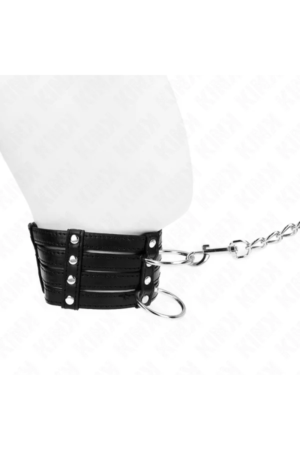 Halskette mit Gürtel 65 cm Sub Style verstellbar 35-51 cm X 7 cm von Kink Collar & Gag