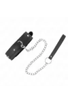 Halskette mit Leine 65 cm 1 Ring verstellbar 38-49 cm X 5 cm von Kink Collar & Gag