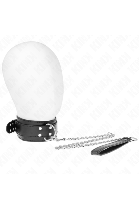 Halskette mit Riemen 65 cm Silber Schnallen Verstellbar 33-46 cm X 5,5 cm von Kink Collar & Gag kaufen | Fesselliebe