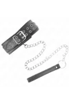 Halskette mit Riemen 65 cm Silber Schnallen verstellbar 33-46 cm X 5,5 cm von Kink Collar & Gag