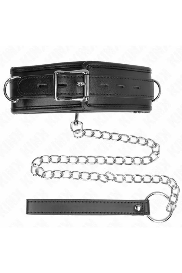 Halskette mit Schwammkunstlederband Modell 3 verstellbar 37-54 cm X 3 cm von Kink Collar & Gag