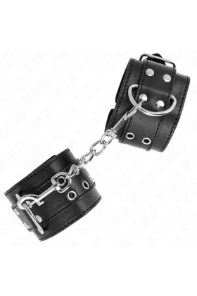 Handgelenkfessel mit Doppelter Schnalle Schwarz verstellbar 19-26 cm von Kink Wrist Restraint