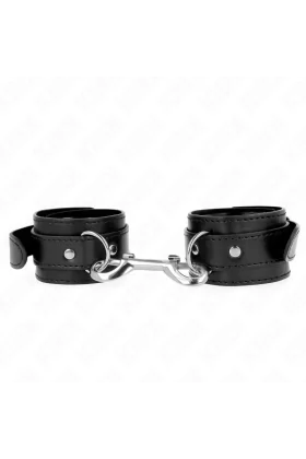 Handgelenkfesseln - Einzelne Nietenreihe Schwarz verstellbar 17-28 cm X 5 cm von Kink Wrist Restraint