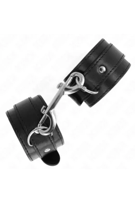 Handgelenkfesseln - Einzelne Nietenreihe Schwarz verstellbar 17-28 cm X 5 cm von Kink Wrist Restraint