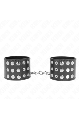 Handgelenkfesseln mit Druckverschluss Schwarz Verstellbar 19-24 cm X 5,5 cm von Kink Wrist Restraint kaufen | Fesselliebe