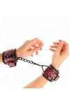 Handgelenkfesseln mit Rautenmuster, Dunkelrot, verstellbar 17-26 cm X 5,5 cm von Kink Wrist Restraint