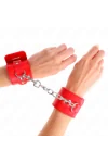 Handgelenkfesseln mit Vorhängeschloss Verschluss Rot verstellbar 16-23 cm X 5,5 cm von Kink Wrist Restraint