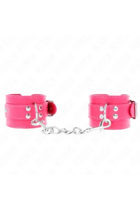 Handgelenkfesseln Raspberry Rose mit Raspberry Rose Futter verstellbar 20-28 cm X 5,5 cm von Kink Wrist Restraint