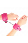 Handgelenkfesseln Raspberry Rose mit Raspberry Rose Futter verstellbar 20-28 cm X 5,5 cm von Kink Wrist Restraint