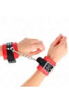 Handgelenkfesseln Rot mit Schwarzem Gürtel verstellbar 17-28 cm X 6 cm von Kink Wrist Restraint