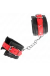 Handgelenkfesseln Schwarz mit Rotem Gürtel verstellbar 17-28 cm X 6 cm von Kink Wrist Restraint