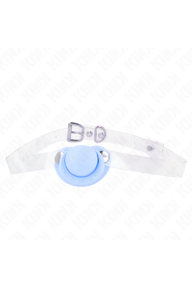 Hellblauer Schnullerform-Sprudel 5,5 X 4 cm Verstellbar 43-60 cm von Kink Collar & Gag kaufen | Fesselliebe