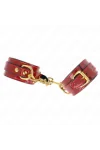 Joanna Angel Handgelenkmanschetten Rot verstellbar mit Goldkette 16,5-26 cm X 4 cm von Kink Wrist Restraint