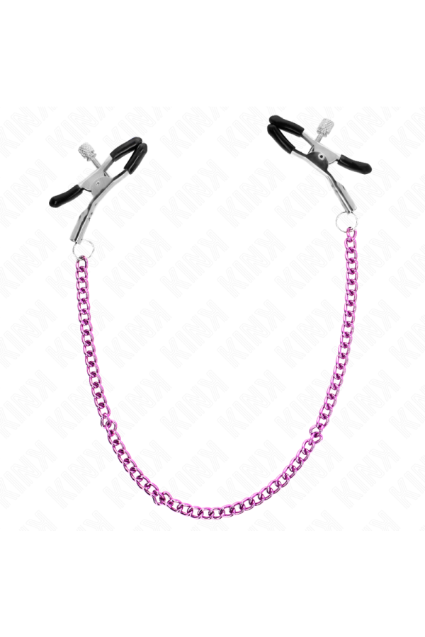 Kette Nippelklemmen Lila 30 cm von Kink Nipple Grip kaufen | Fesselliebe