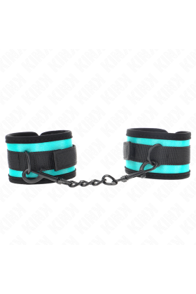 Nylon-Handfessel mit Klettverschluss Schwarz-Blau Verstellbar 18-32 cm X 5 cm von Kink Wrist Restraint kaufen | Fesselliebe