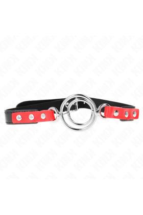 Knebel mit mehreren O-Ringen 4 / 4,8 cm Rot 38 X 56 cm von Kink Collar & Gag kaufen | Fesselliebe