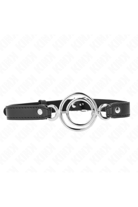 Knebel mit mehreren O-Ringen 5 cm Schwarz 63 X 2,5 cm von Kink Collar & Gag kaufen | Fesselliebe