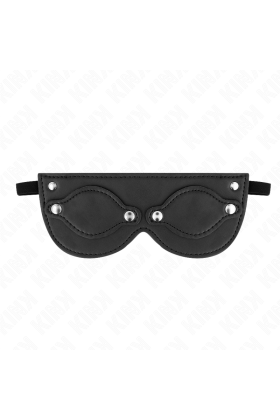 Kunstledermaske mit Abnehmbaren Augenabdeckungen 22 X 9 cm von Kink Masked Allure kaufen | Fesselliebe