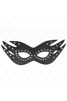 Kunstledermaske mit Nieten Modell 3 26 X 9,5 cm von Kink Masked Allure kaufen | Fesselliebe