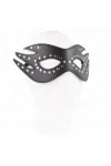 Kunstledermaske mit Nieten Modell 3 26 X 9,5 cm von Kink Masked Allure