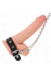 Leder Penisring 21,5 X 2 cm mit 60 cm Metallkette und Lederband von Kink Ring Power